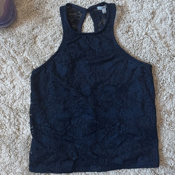 Charlotte Russe Navy Tank Top - Picture 1 of 5
